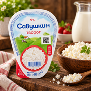 Savushkin Cottage Cheese 9% Fat 180 g