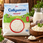 Savushkin Cottage Cheese 9% 350 g