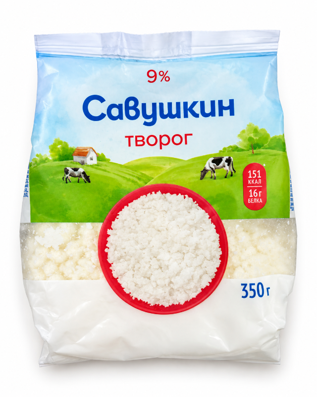 Savushkin Cottage Cheese 9% 350 g