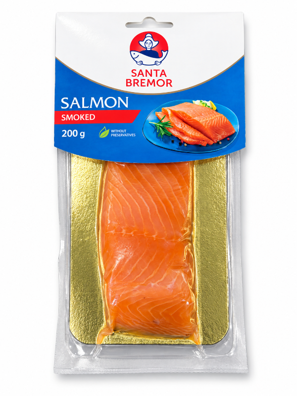 Santa Bremor Soft Smoked Salmon Fillet Portion 200 g